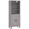 vidaXL Skř&iacute;ň highboard &scaron;ed&aacute; sonoma 69,5 x 34 x 180 cm kompozitn&iacute; dřevo