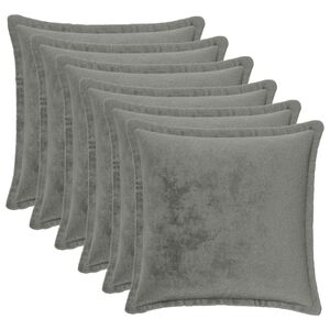 vidaXL Odhazovac&iacute; pol&scaron;t&aacute;ř 6 ks HOUTEN Tmavě &scaron;ed&aacute; 30 x 30 cm Flanel