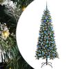 vidaXL Uměl&yacute; v&aacute;nočn&iacute; stromeček Zelen&aacute; 180 cm PVC, plast a ocel