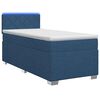 vidaXL Box spring postel s matrac&iacute; a LED Modr&aacute; 90 x 200 cm Textil