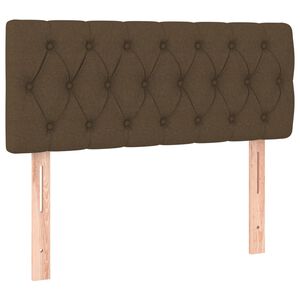 vidaXL Čelo postele tmavě hněd&eacute; 100x7x78/88 cm textil