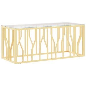 vidaXL Konferenčn&iacute; stolek 110 x 45 x 45 cm nerezov&aacute; ocel a sklo