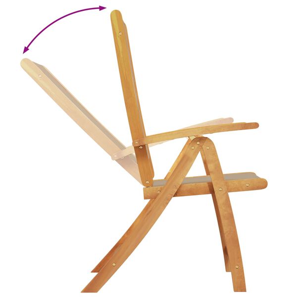 vidaXL Skl&aacute;dac&iacute; zahradn&iacute; židle 8 ks masivn&iacute; ak&aacute;ciov&eacute; dřevo a textilen