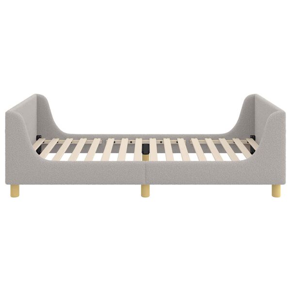 vidaXL R&aacute;m postele pro děti s čelem Světle &scaron;ed&aacute; 90 x 200 cm Ovč&iacute; l&aacute;tka