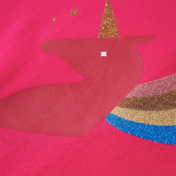 Dětsk&eacute; tričko s dlouh&yacute;m ruk&aacute;vem jasně růžov&eacute; 116