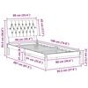 vidaXL R&aacute;m postele s čalouněn&yacute;m čelem s čelo Hněd&aacute; 90 x 190 cm