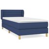 vidaXL Box spring postel s matrac&iacute; modr&aacute; 100 x 200 cm textil