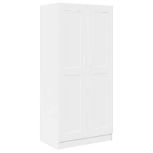 vidaXL &Scaron;atn&iacute; skř&iacute;ň b&iacute;l&aacute; 82,5 x 51,5 x 180 cm kompozitn&iacute; dřevo