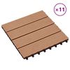 vidaXL Dlažba na terasu 11 pcs Teak 30 x 30 cm Dřevoplast