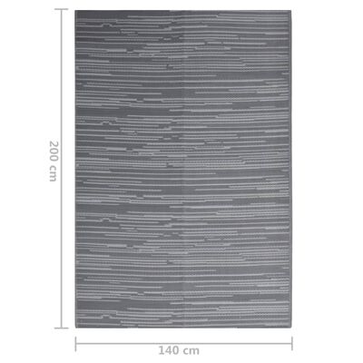 vidaXL Venkovní koberec antracitový 140 x 200 cm PP
