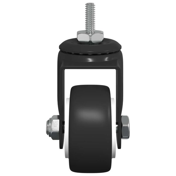 vidaXL Ot&aacute;čec&iacute; kolečko 2 pcs Čern&aacute; M6 mm Železo a nylon