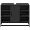 vidaXL Koupelnov&aacute; skř&iacute;ňka pod umyvadlo čern&aacute; 80 x 33 x 60 cm kompozit