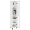 vidaXL Skř&iacute;ň highboard b&iacute;l&aacute; 34,5 x 34 x 180 cm kompozitn&iacute; dřevo