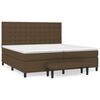 vidaXL Box spring postel s matrac&iacute; tmavě hněd&aacute; 200x200 cm textil