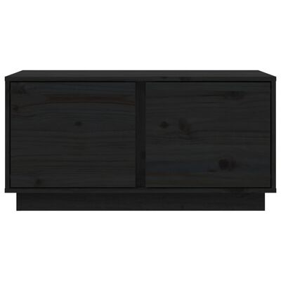 vidaXL Konferenční stolek černý 80 x 50 x 40 cm masivní borové dřevo