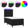 vidaXL Box spring postel s matrac&iacute; a LED čern&aacute; 80 x 200 cm samet