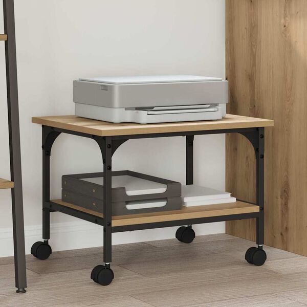 vidaXL Stojan na tisk&aacute;rnu Artisanov&yacute; dub 50 x 40 x 38 cm