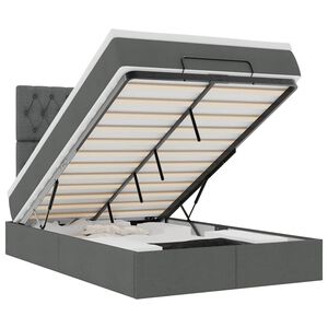 vidaXL Osmansk&yacute; r&aacute;m postele s matrac&iacute; tmavě &scaron;ed&aacute; 120x190 cm textil