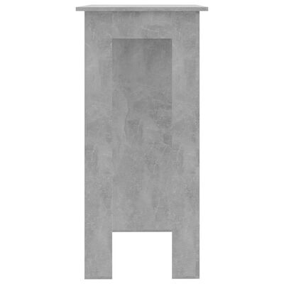 vidaXL Barový stůl s regálem betonově šedý 102x50x103,5 cm dřevotříska
