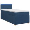 vidaXL Postel boxspring s matrac&iacute; s čelo Modr&aacute; 100 x 200 cm Textil