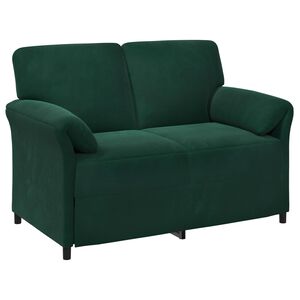 vidaXL Sofa pro dvě osoby Tmavě zelen&aacute; 138 x 83 x 95 cm Samet