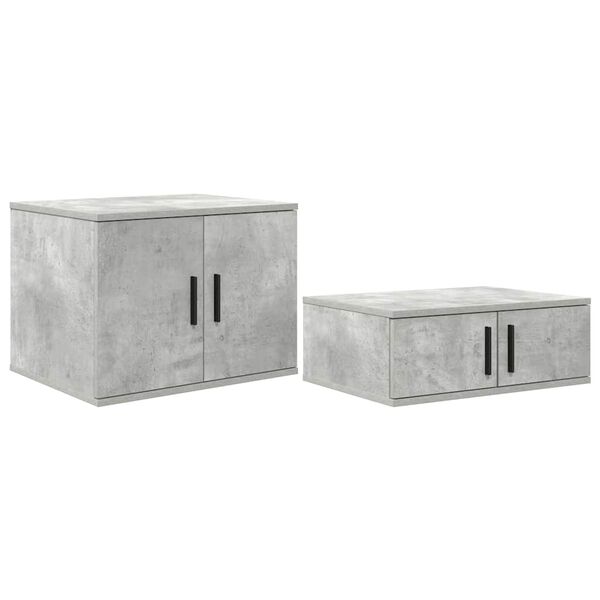 vidaXL &Uacute;ložn&aacute; skř&iacute;ňka 2 pcs Betonově &scaron;ed&aacute; 108 x 41 x 40 cm