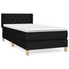 vidaXL Box spring postel s matrac&iacute; čern&aacute; 80 x 200 cm textil