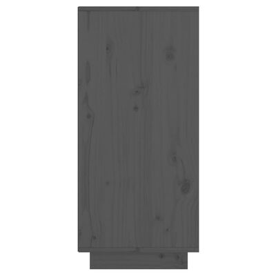 vidaXL Příborník šedý 60 x 34 x 75 cm masivní borové dřevo
