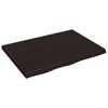 vidaXL Stoln&iacute; deska tmavě hněd&aacute; 80x60x(2-4)cm o&scaron;etřen&yacute; masivn&iacute; dub