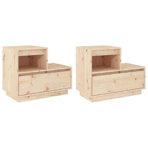 vidaXL Nočn&iacute; stolky 2 ks 60 x 34 x 51 cm masivn&iacute; borov&eacute; dřevo