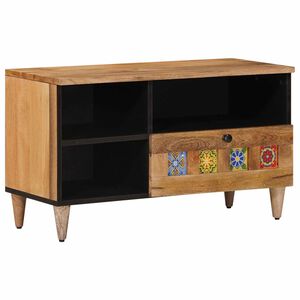 vidaXL Televizn&iacute; skř&iacute;ň Př&iacute;rodn&iacute; 80 x 33 x 46 cm Masivn&iacute; mangov&eacute; dřevo