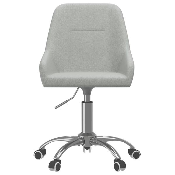 vidaXL Otočn&eacute; j&iacute;deln&iacute; židle 2 ks světle &scaron;ed&eacute; textil