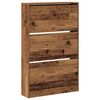 vidaXL Skř&iacute;ň na obuv 80 x 21 x 125,5 cm Kompozitn&iacute; dřevo Star&eacute; dřevo
