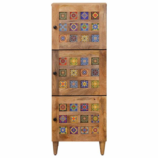 vidaXL Vysok&yacute; bufet Př&iacute;rodn&iacute; 40 x 33 x 110 cm Masivn&iacute; mangov&eacute; dřevo