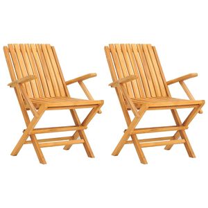vidaXL Skl&aacute;dac&iacute; židle 2 ks 61x67x90 cm Masivn&iacute; teak