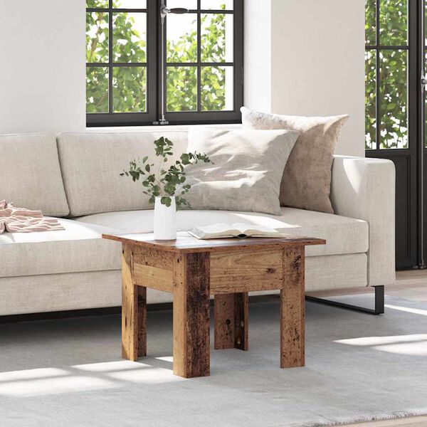 vidaXL Konferenční stolek Staré dřevo 55 x 55 x 42 cm kompozitní dřevo