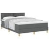 vidaXL Postel s boxspringem s pol&scaron;t&aacute;řem Tmavě &scaron;ed&aacute; 140 x 190 cm textil