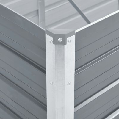 vidaXL Vyvýšený záhon pozinkovaná ocel 100 x 40 x 77 cm šedý