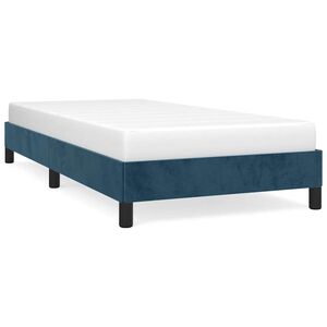 vidaXL R&aacute;m postele bez matrace tmavě modr&yacute; 90x200 cm samet
