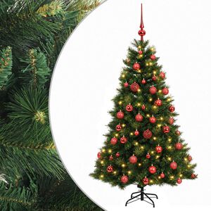 vidaXL Uměl&yacute; v&aacute;nočn&iacute; stromek s v&aacute;nočn&iacute;mi koulemi 120 cm 150 LED