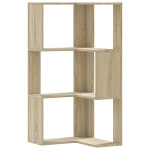 vidaXL Rohov&aacute; 3patrov&aacute; knihovna dub sonoma 50 x 50 x 102 cm kompozit