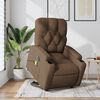vidaXL Elektrick&eacute; zvedac&iacute; mas&aacute;žn&iacute; polohovac&iacute; křeslo hněd&eacute; textil