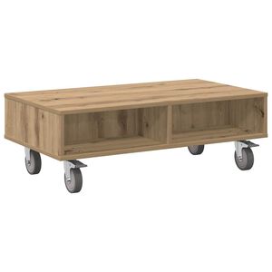 vidaXL Stolek s koly Artisanov&yacute; dub 90 x 50 x 30 cm Kompozitn&iacute; dřevo