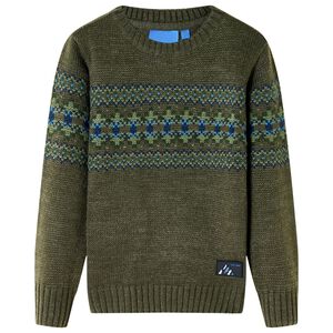 Dětsk&yacute; svetr pleten&yacute; khaki 92