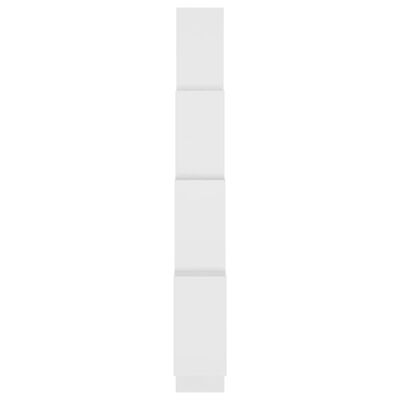 vidaXL Nástěnná krychlová police bílá 90 x 15 x 119 cm dřevotříska