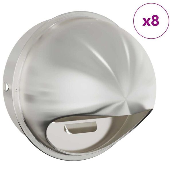 vidaXL Kryty vzduchov&yacute;ch ventil&aacute;torů 8 pcs Stř&iacute;brn&aacute; 200 mm