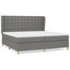 vidaXL Box spring postel s matrac&iacute; tmavě &scaron;ed&aacute; 200x200 cm textil