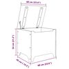vidaXL &Uacute;ložn&yacute; box s v&iacute;kem RANA b&iacute;l&yacute; 60x49x54 cm masivn&iacute; borov&eacute; dřevo