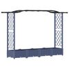 vidaXL Vyv&yacute;&scaron;en&yacute; z&aacute;hon s trel&aacute;ž&iacute; a střechou &Scaron;ed&yacute; 207 x 40 x 126 cm PP