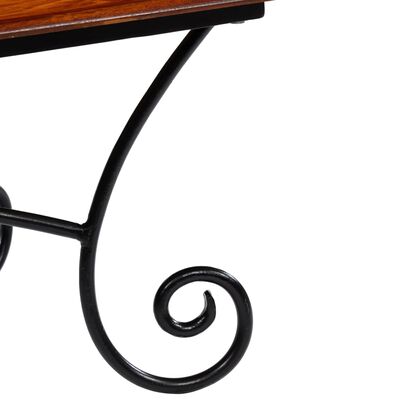 vidaXL Konferenční stolek s oblými nohami dřevo sheesham 110x60x39 cm
